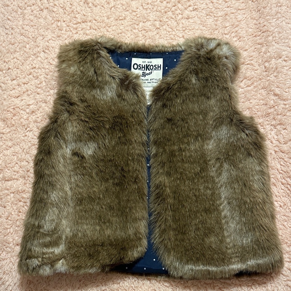 OshKosh B'gosh Kids Faux Fur Vest - Tan